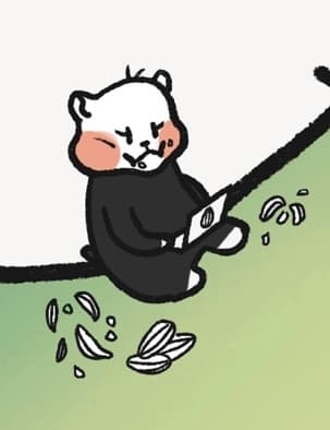 해바라기 씨를 먹고 있는 햄스터